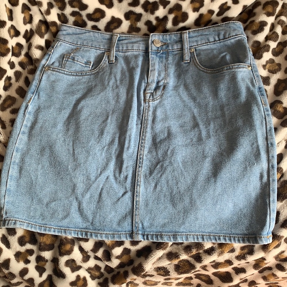 Denim mini skirt